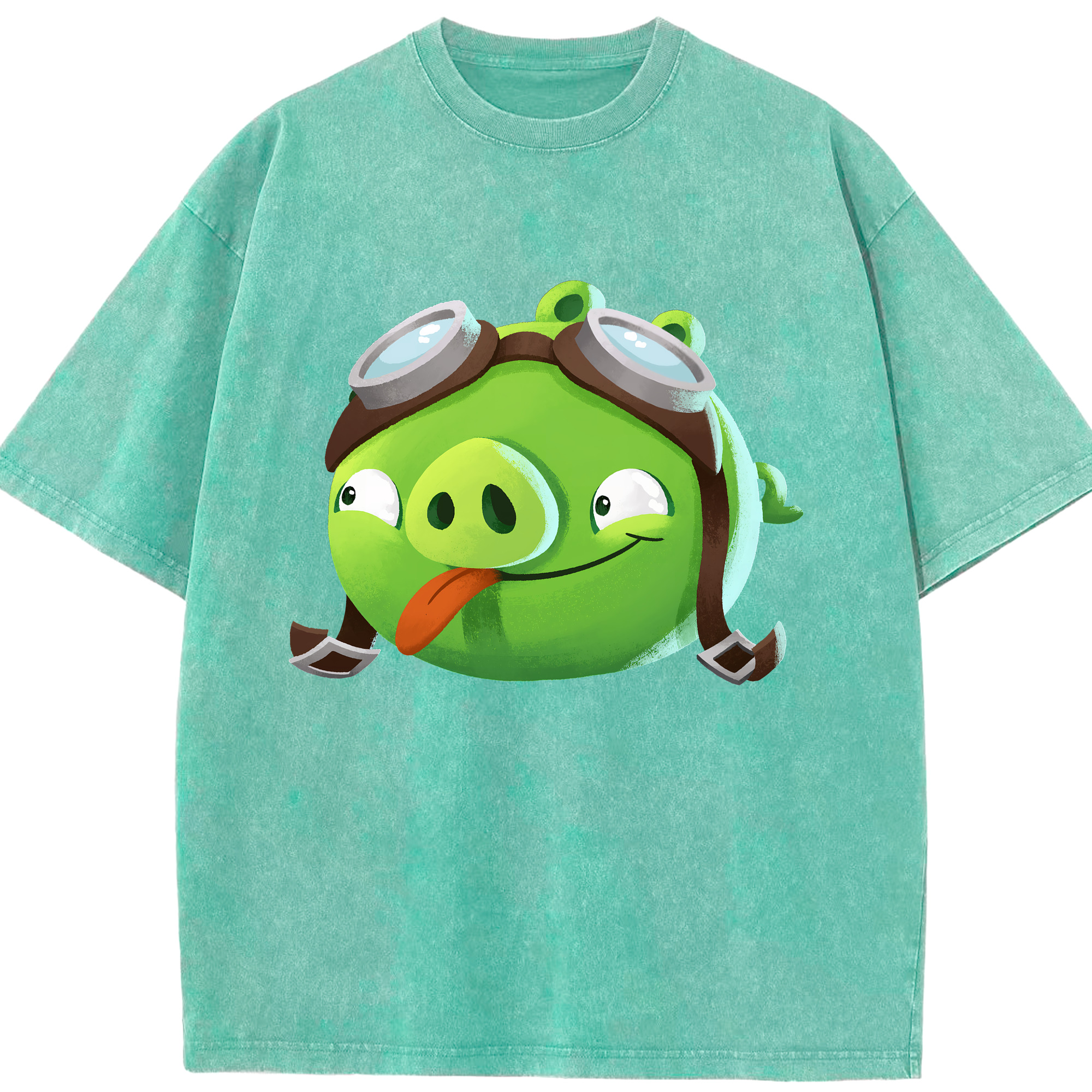 （画像用） Angry Birds アングリーバード 綿100% ヴィンテージ風 半袖Tシャツ（フロントプリント）